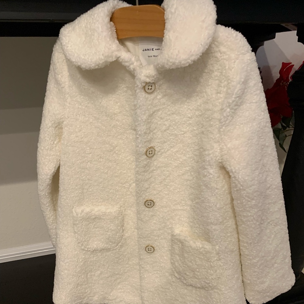 Janie and Jack ivroy coat sz 5-6